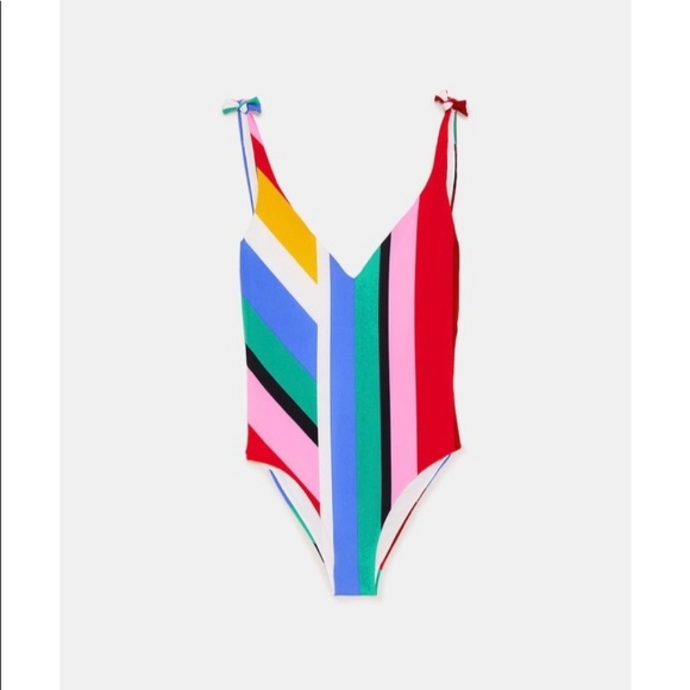 NWOT Zara multi color striped one piece